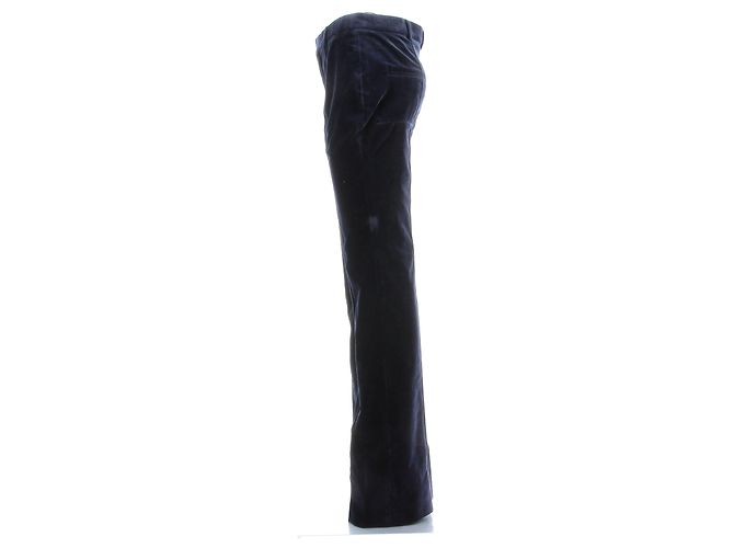 Saint Laurent Pantalón de terciopelo acampanado azul marino - vista 4