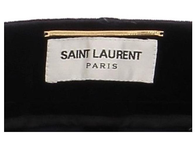 Saint Laurent Pantalón de terciopelo acampanado azul marino - vista 5