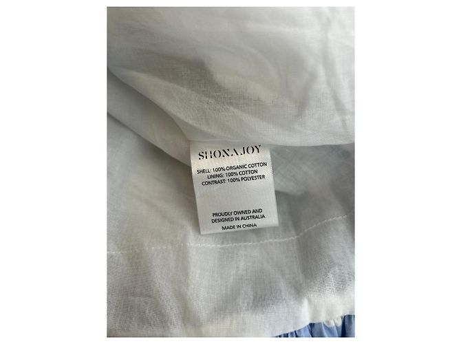 Autre Marque Abito corto SHONA JOY in cotone blu e bianco - vista 4