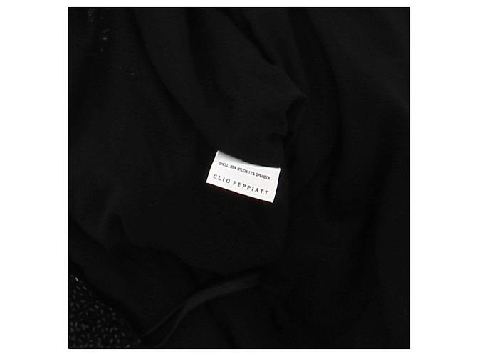 Autre Marque CLIO PEPPIATT Schwarzes kurzes Kleid mit Perlen - Ansicht 4
