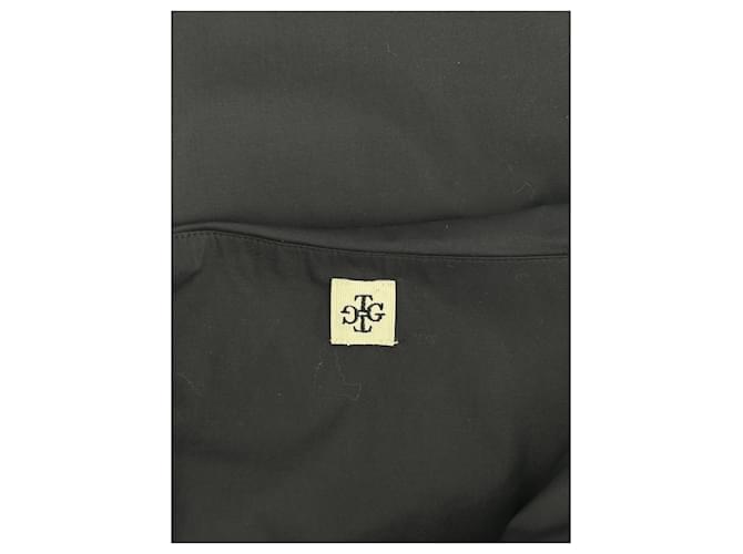 Autre Marque Falda larga negra de algodón Negro - vista 5
