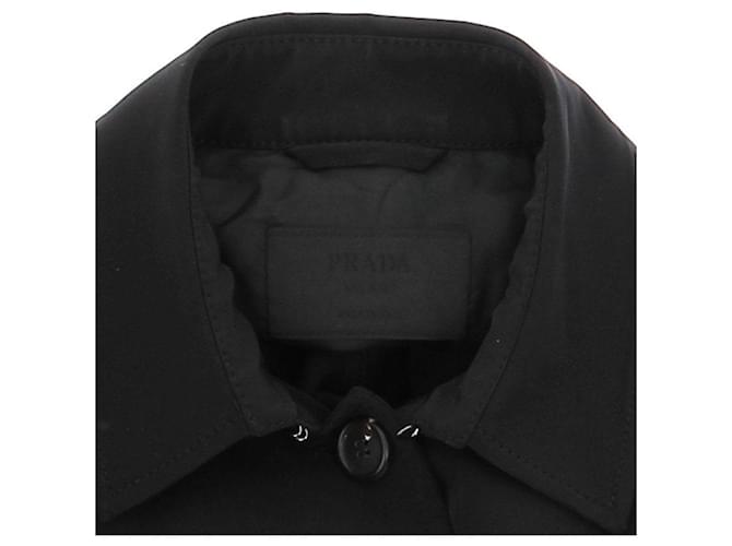 Prada Black Button Jacket Polyester Size 44 - view 5