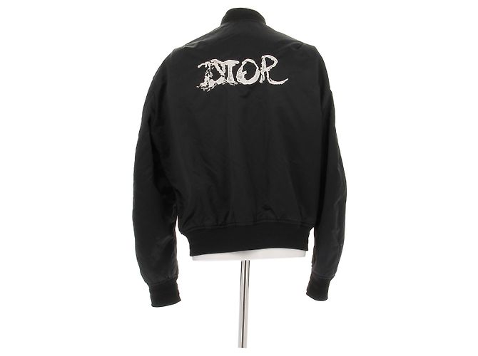 Giacca Bomber Dior Nera con Logo Nero - vista 2