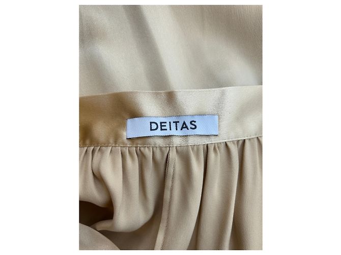 Autre Marque Gonna lunga in seta dorata DEITAS D'oro - vista 7