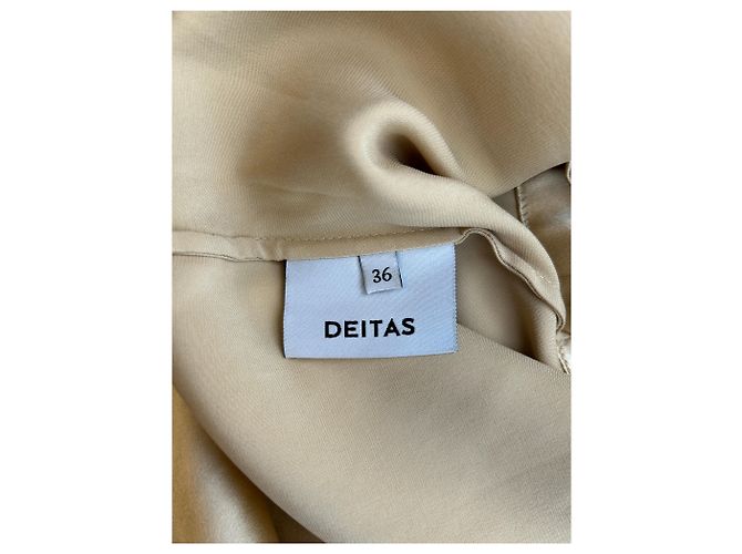 Autre Marque Gonna lunga in seta dorata DEITAS D'oro - vista 8
