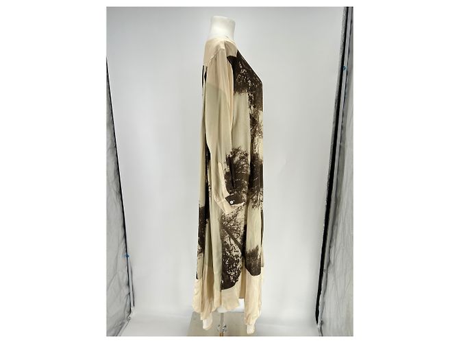 Autre Marque Abito lungo GROVER RAD beige e marrone - vista 3