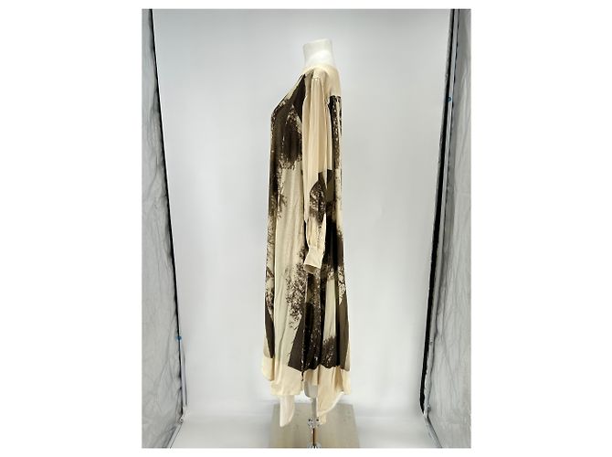 Autre Marque Abito lungo GROVER RAD beige e marrone - vista 4