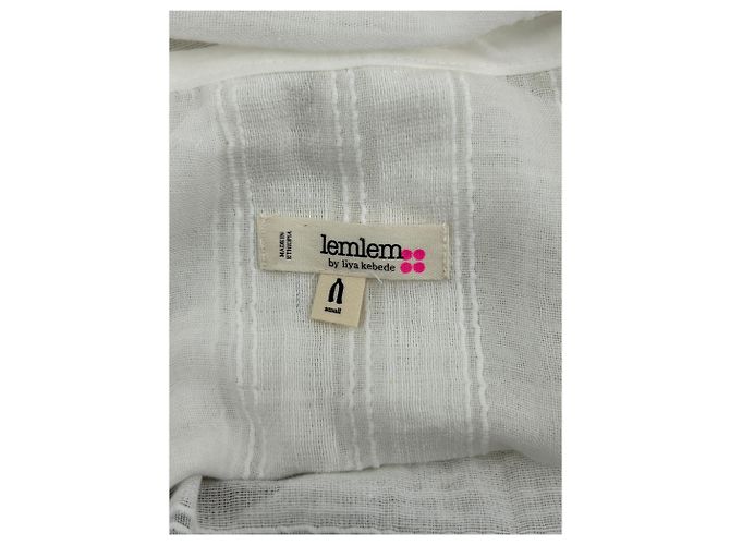 Autre Marque Vestido maxi branco e dourado com cinto LEM LEM - vista 6