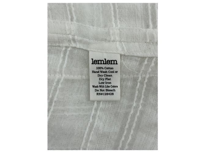 Autre Marque Vestido maxi branco e dourado com cinto LEM LEM - vista 7