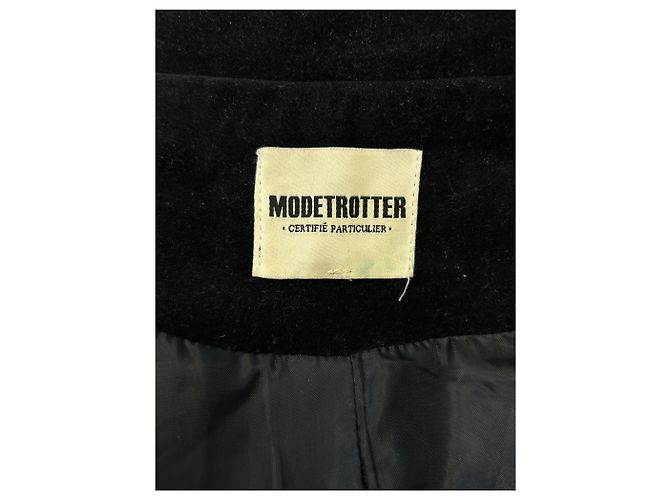 Autre Marque MODETROTTER Marineblaue Multizip-Jacke mit Gürtel - Ansicht 6