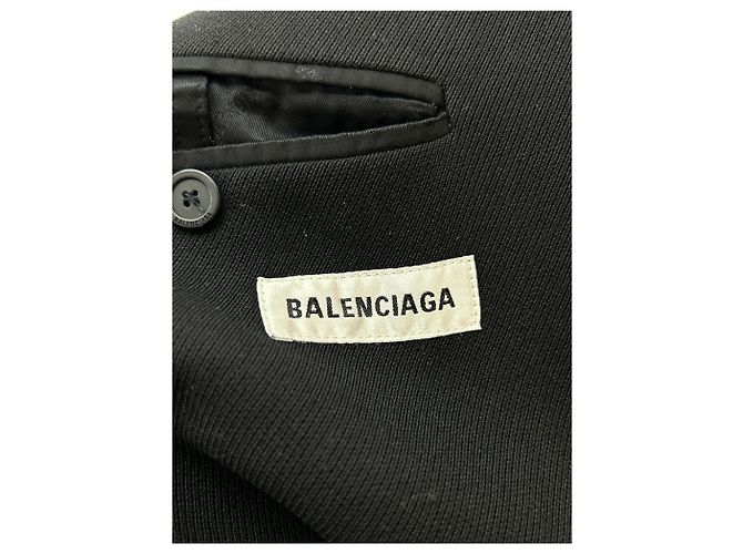 Cappotto in lana nero Balenciaga - vista 5