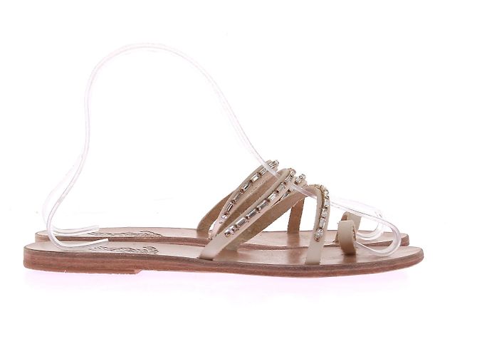 Ancient Greek Sandals Sandali in pelle con strass beige - vista 2
