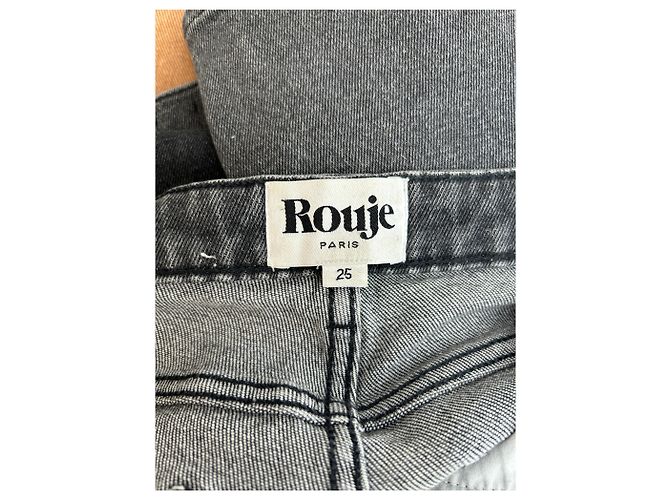 Jeans Rouje de algodón gris Talla 25 - vista 3