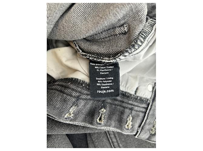 Jeans Rouje de algodón gris Talla 25 - vista 4