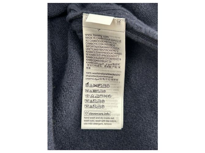 Tommy Hilfiger Wollpullover Marineblau - Ansicht 5