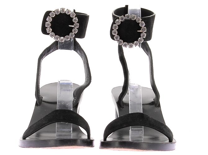 Isabel Marant Sandali con tacco in camoscio Nero - vista 4