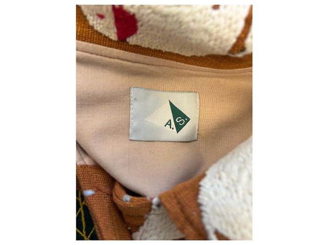 Autre Marque Chaqueta de algodón marrón bordada A.S Castaño - vista 5