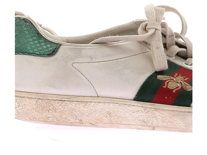 Gucci Leder Sneakers "Ace" Weiß - Ansicht 11