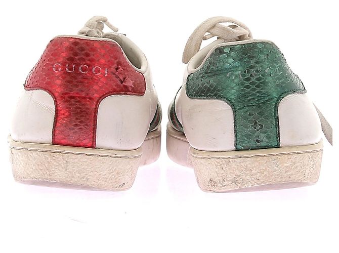 Gucci Leder Sneakers "Ace" Weiß - Ansicht 8