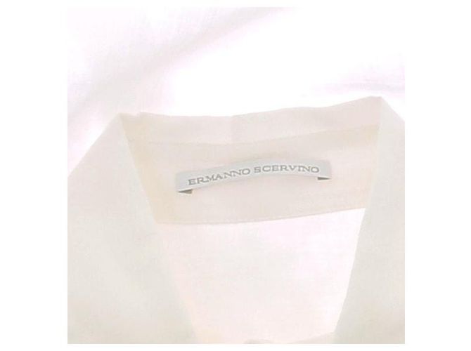 Camicia Ermanno Scervino bianca ricamata in ramie Bianco - vista 5