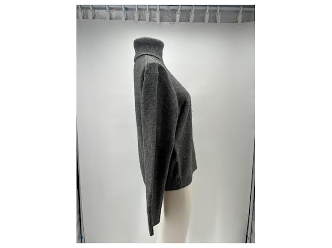 Autre Marque Grauer Rollkragenpullover aus Wolle - Ansicht 3