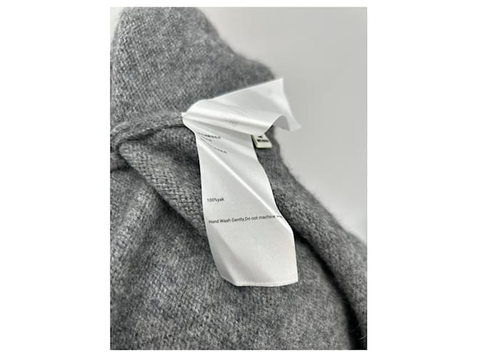 Autre Marque Grauer Rollkragenpullover aus Wolle - Ansicht 6