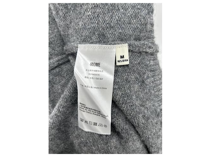 Autre Marque Grauer Rollkragenpullover aus Wolle - Ansicht 7
