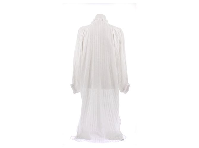 Vestido camisa Magali Pascal blanco de algodón - vista 2