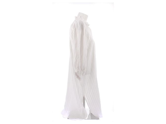 Vestido camisa Magali Pascal blanco de algodón - vista 3