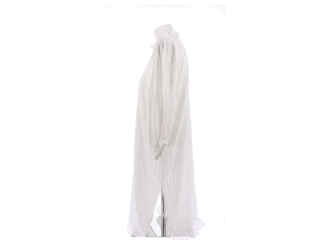 Vestido camisa Magali Pascal blanco de algodón - vista 4