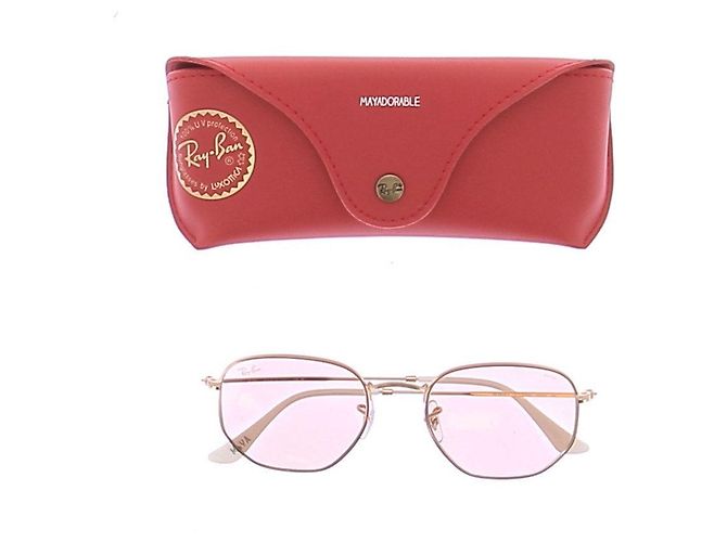 Ray-Ban Occhiali sottili dorati D'oro - vista 7