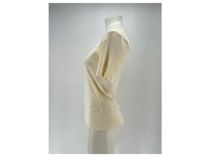 Autre Marque Blusa de manga curta creme ARKET em algodão Bege - vista 4