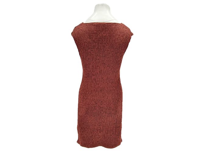 Les Benjamins Smockkleid aus Viskose Braun - Ansicht 2