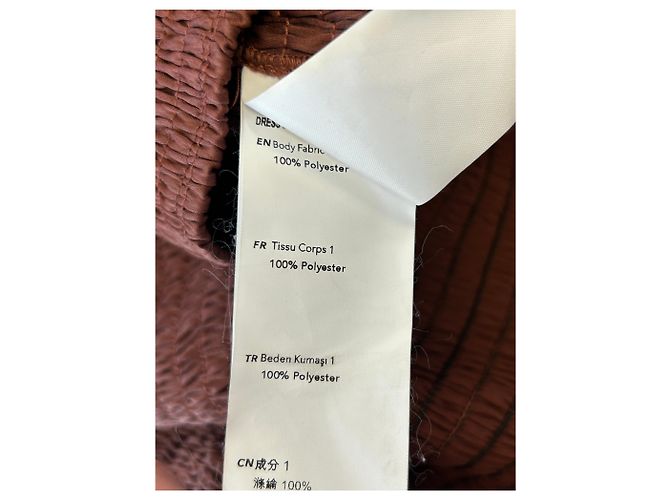 Les Benjamins Smockkleid aus Viskose Braun - Ansicht 6