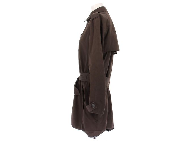 Trench coat Dior marrone in cotone - vista 4