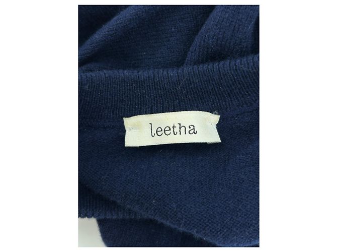 Suéter de cachemira azul marino Leetha S - vista 5