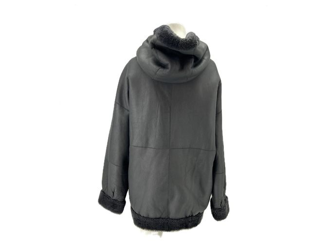 Giorgio Armani Schwarze Schaflederjacke - Ansicht 2