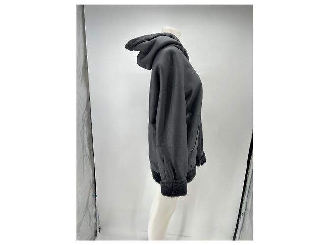 Giorgio Armani Schwarze Schaflederjacke - Ansicht 3