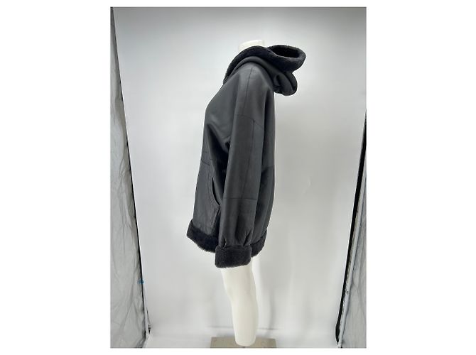 Giorgio Armani Schwarze Schaflederjacke - Ansicht 4