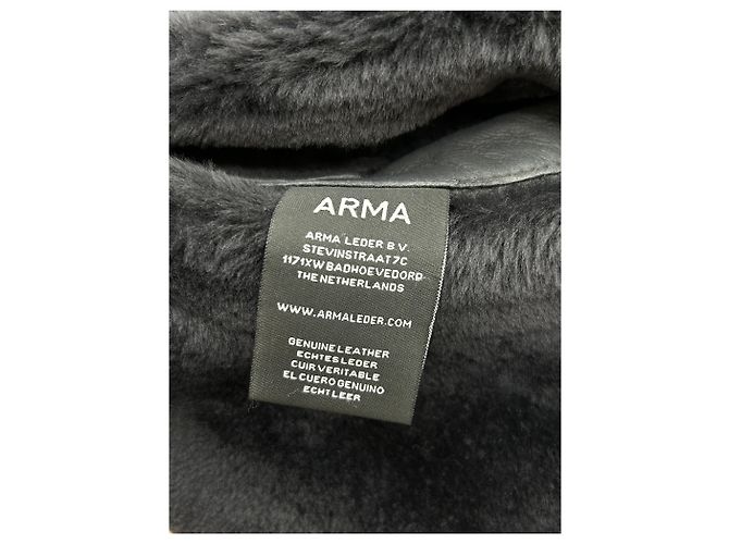 Giorgio Armani Schwarze Schaflederjacke - Ansicht 6