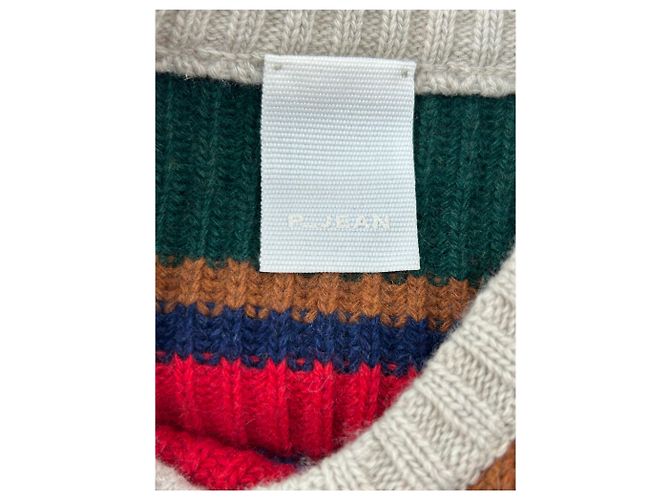 Jean Paul Gaultier Gestreifter, mehrfarbiger Wollpullover Mehrfarben - Ansicht 5