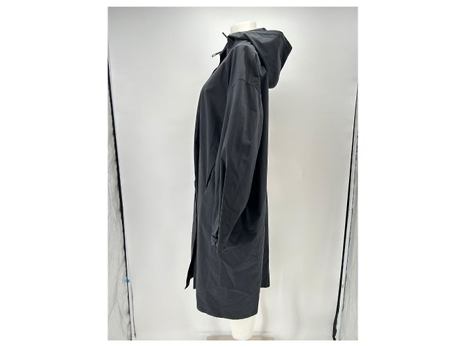 Autre Marque Giacca parka lunga nera in cotone BEST MOMENT Nero - vista 4