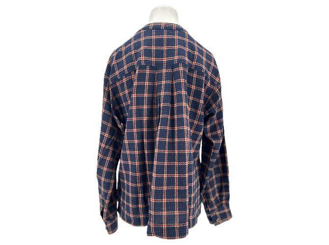Autre Marque Blusa de cuadros de algodón azul marino XIRENA - vista 2
