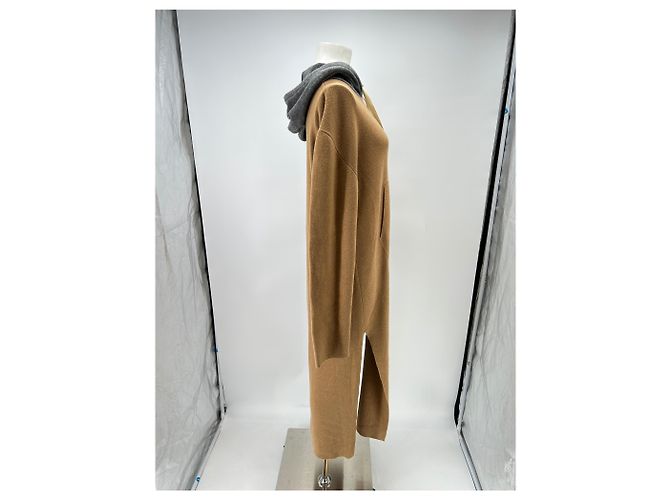 Loewe Vestido largo camel de lana Camello - vista 3