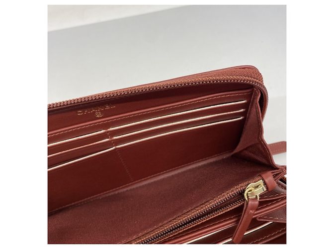 Cartera Larga Chanel Boy en Burdeos - vista 10