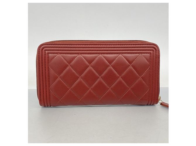 Cartera Larga Chanel Boy en Burdeos - vista 11