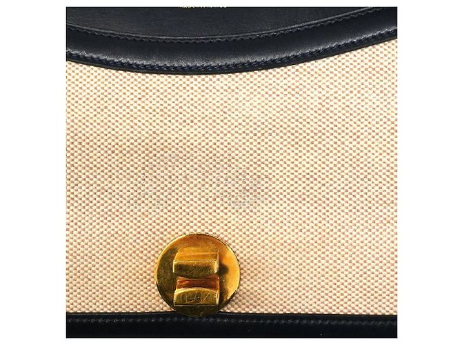 Borsa Hermès Ring de Toile H Blu navy - vista 10