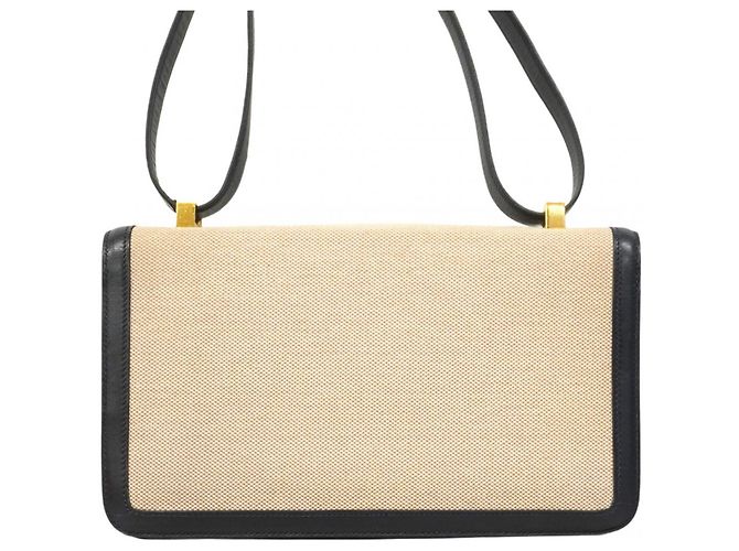 Borsa Hermès Ring de Toile H Blu navy - vista 16