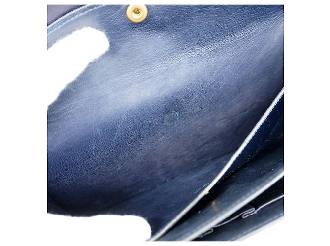 Borsa Hermès Ring de Toile H Blu navy - vista 9