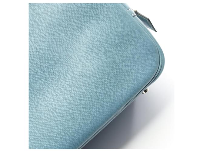 Borsa Hermès Plume 28 Blu - vista 11